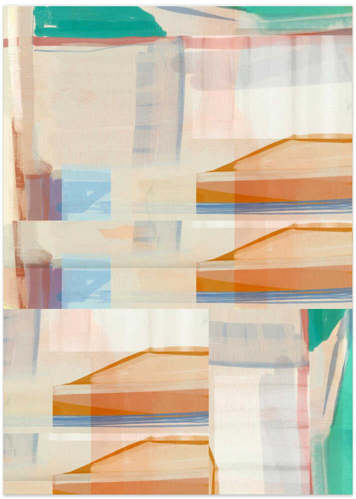 Blue Orange Shapes No1