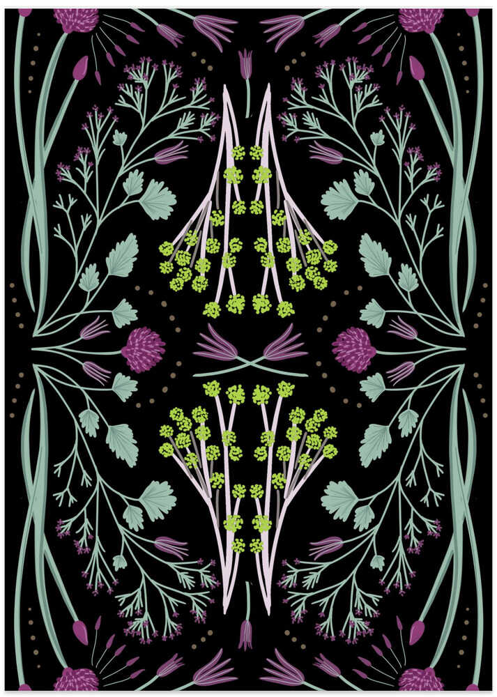 Folk Mirrored - Blue and Green