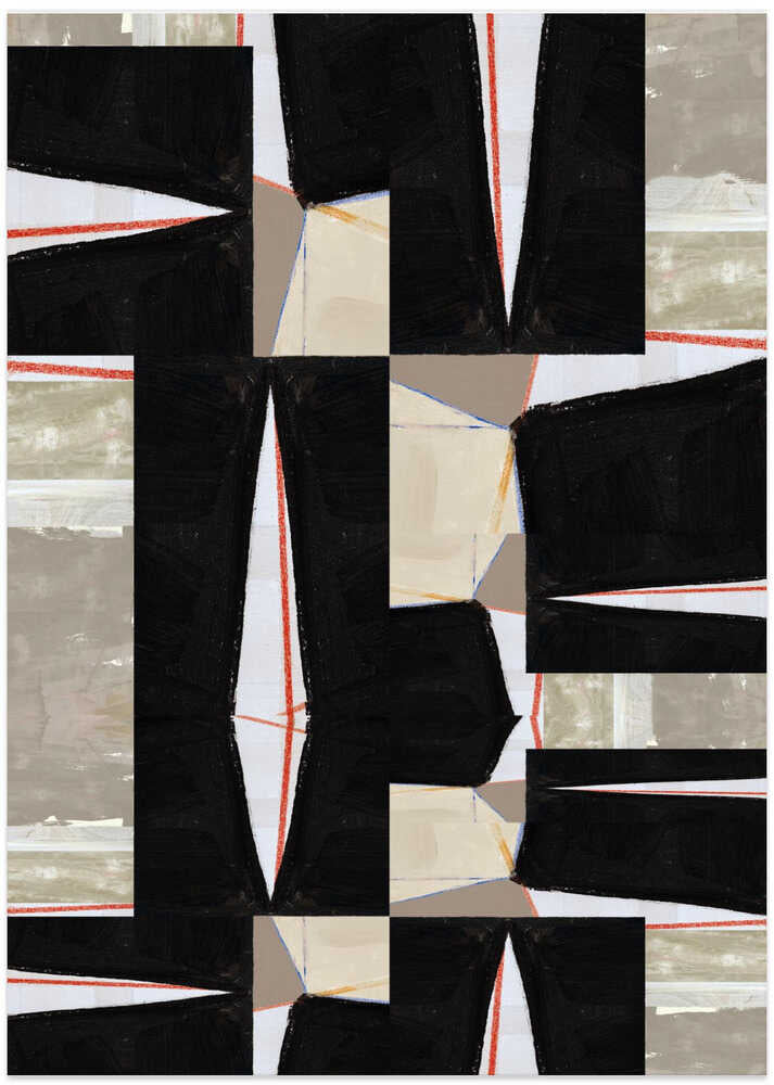 Abstract Black Jigsaw 2