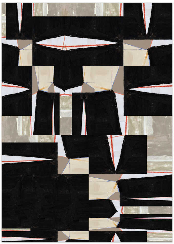 Abstract Black Jigsaw 3