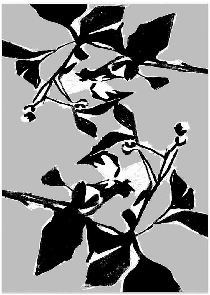 Black Floral Silhouette 1