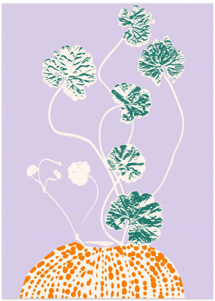 Plant based happyness Ajuga still life