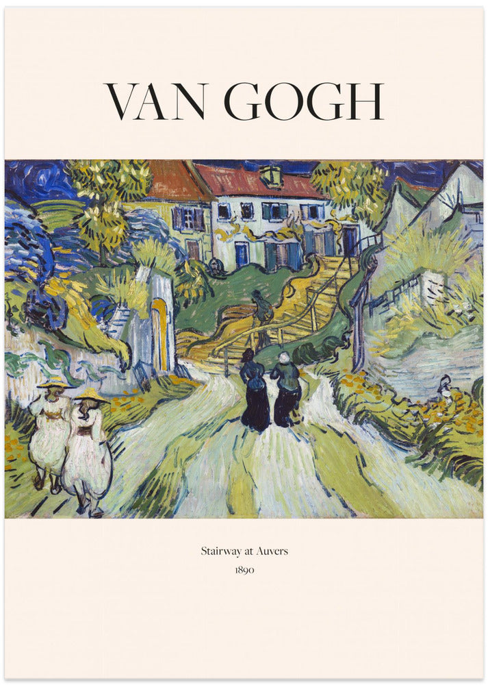 Stairway At Auvers (1890) Van Gogh