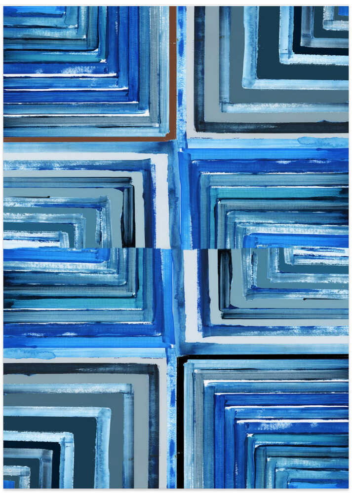 Rectangle of Zig Zag Lines No1