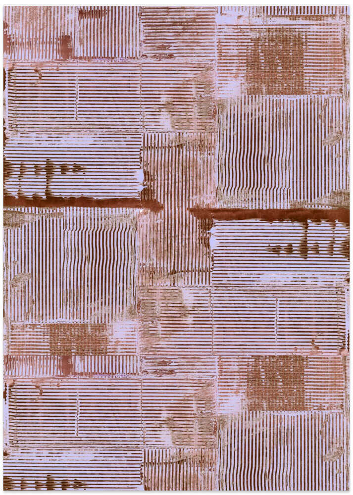 Cinnabar Soft Lines Texture No1 Print