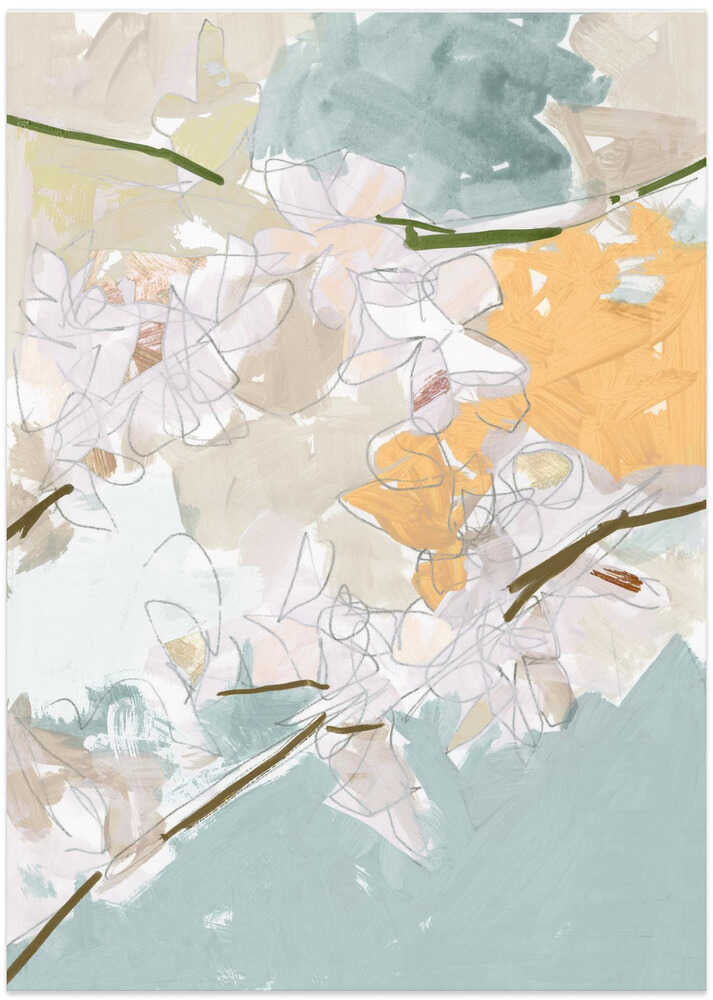 Romantic Pastel Flowers Print