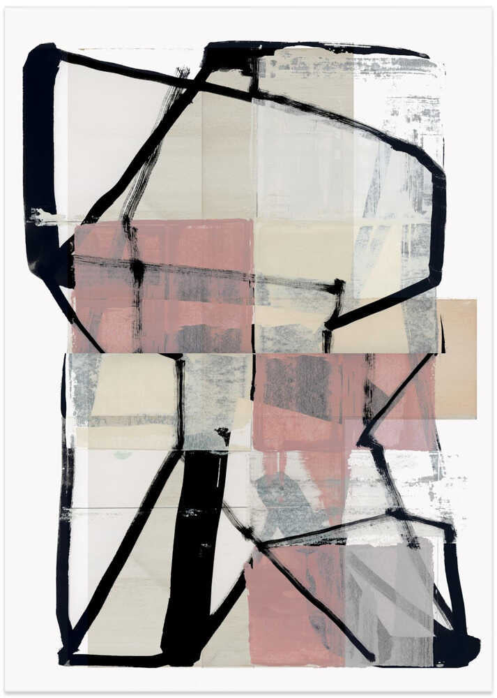 Line Art Patchwork Print No2