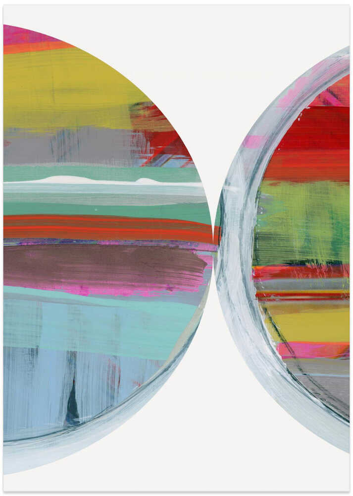 Abstract Stripes & Circles No 2