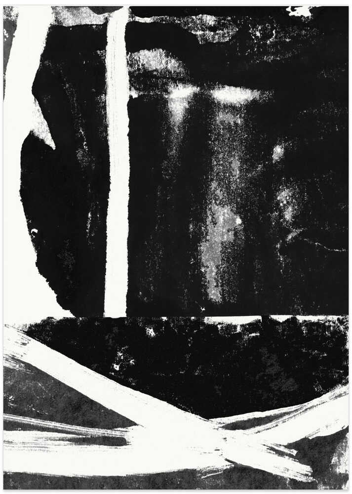 Black Ink Abstract Print