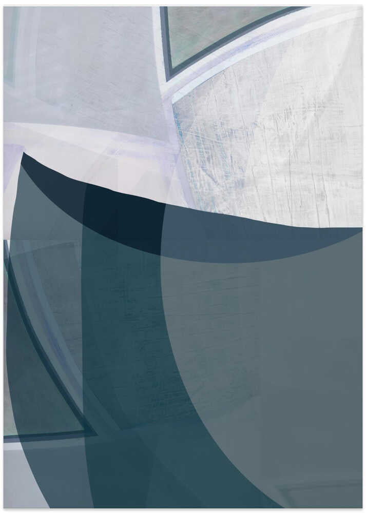 Encore Blue Abstract Print