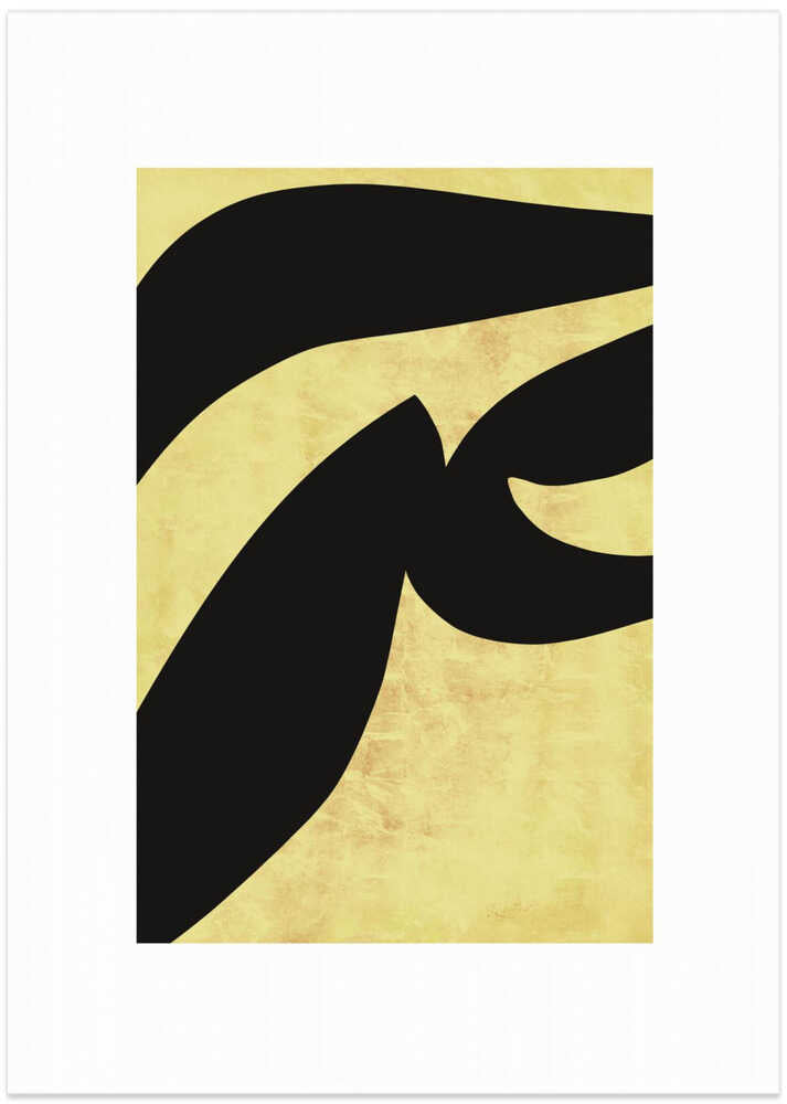 Abstract Black Shapes Print No 1