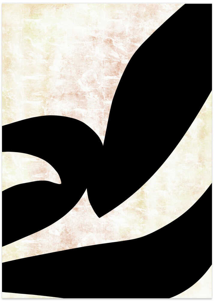 Abstract Black Shapes Print No 3