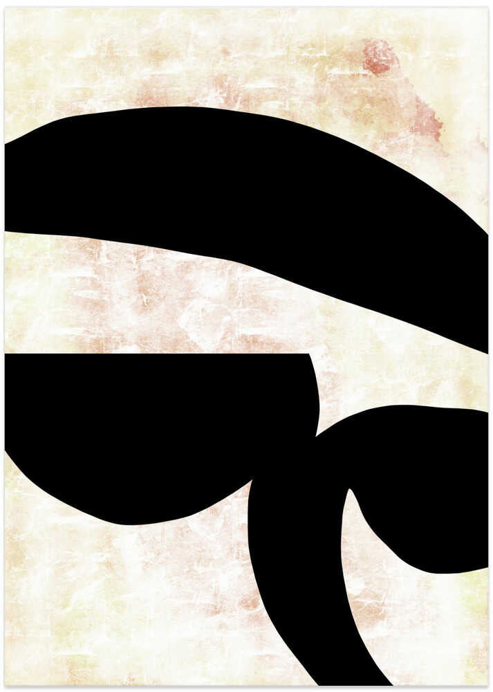 Abstract Black Shapes Print No 4