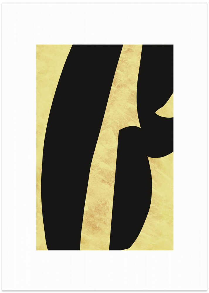 Abstract Black Shapes Print No 5