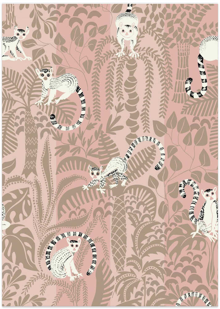 Jungle adventure neutral peach pattern
