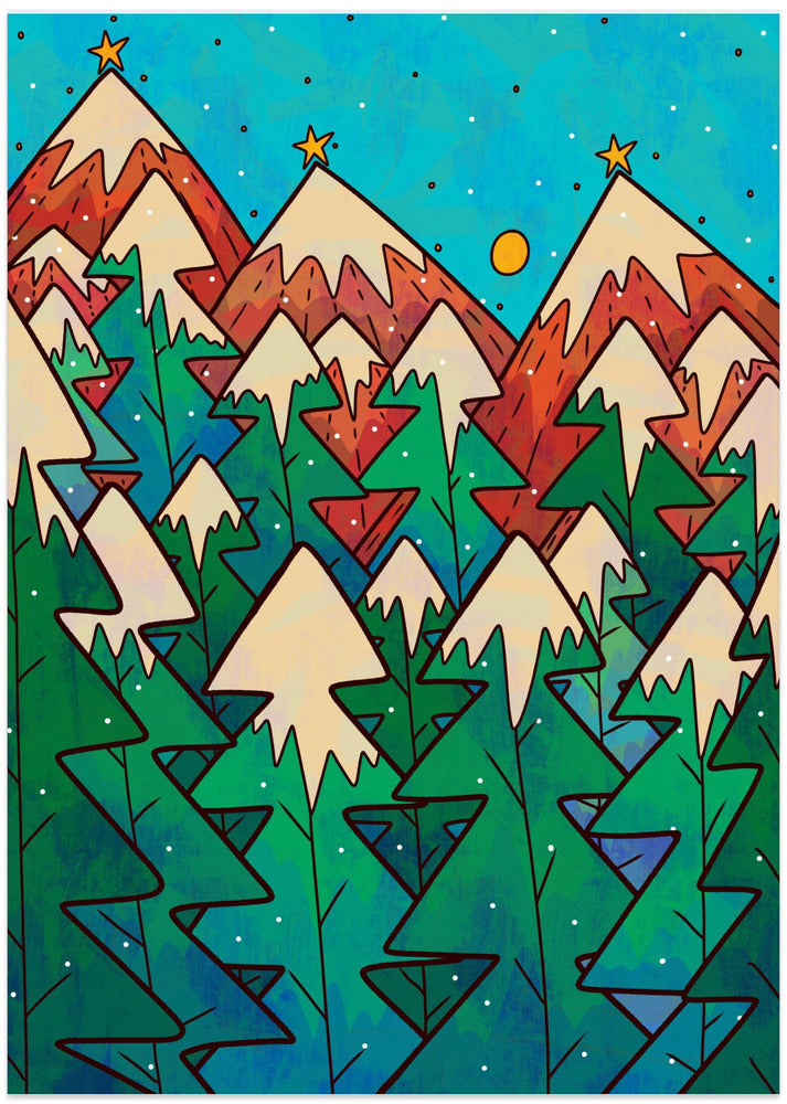 Green Christmas forest