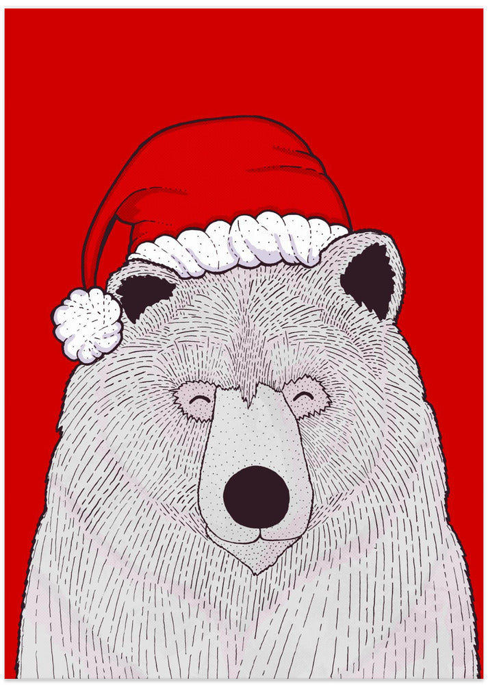 Santa red bear