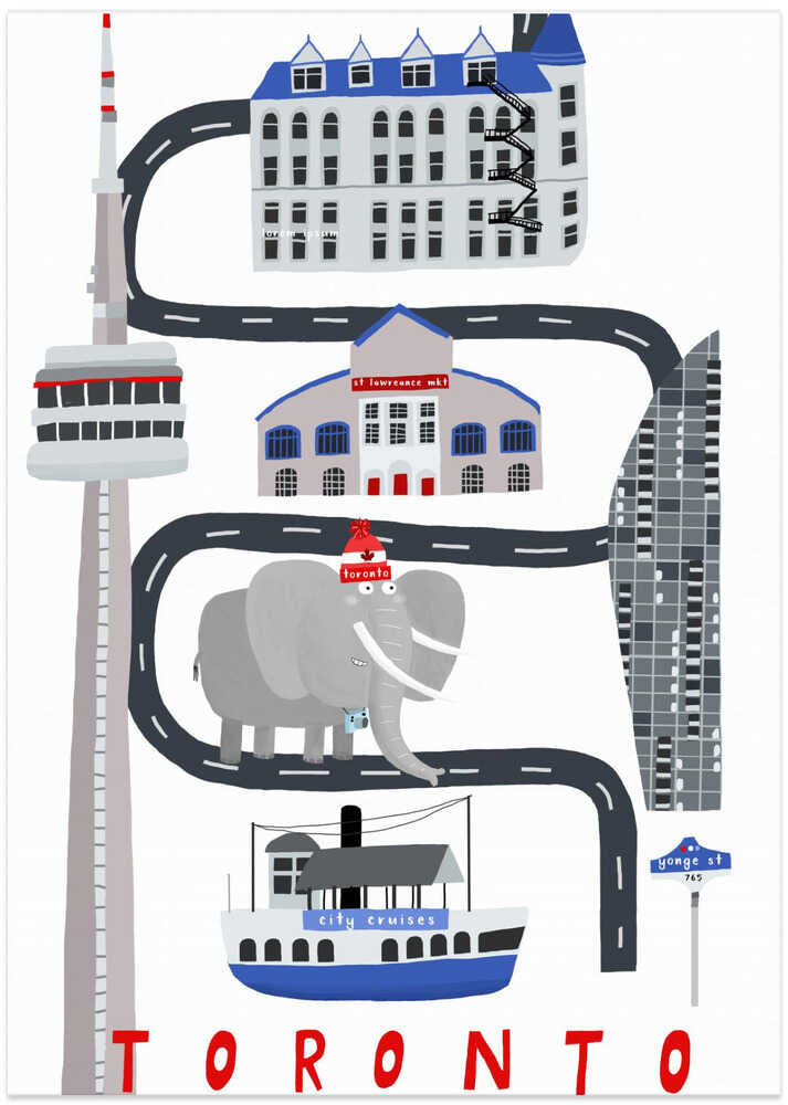 Toronto City With Cute Elephant Tourist By Carla Daly