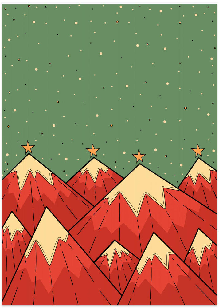Festive star peaks