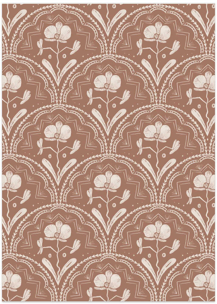 Boho Orchid Tiles Pattern