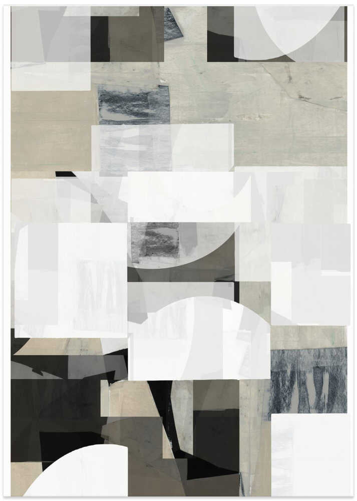 Abstract Mocha Black White Composition No. 2