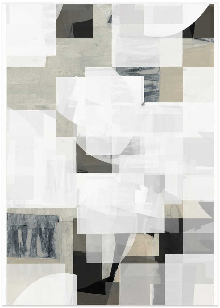 Abstract Mocha Black White Composition No. 3