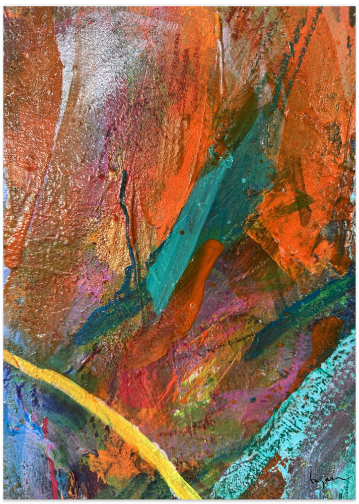 Vibrant expressionist orange