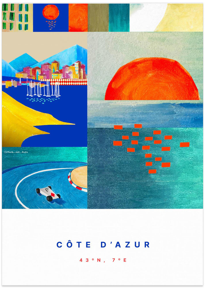 MODERN RIVIERA: COLOURFUL CÔTE D'AZUR POSTER