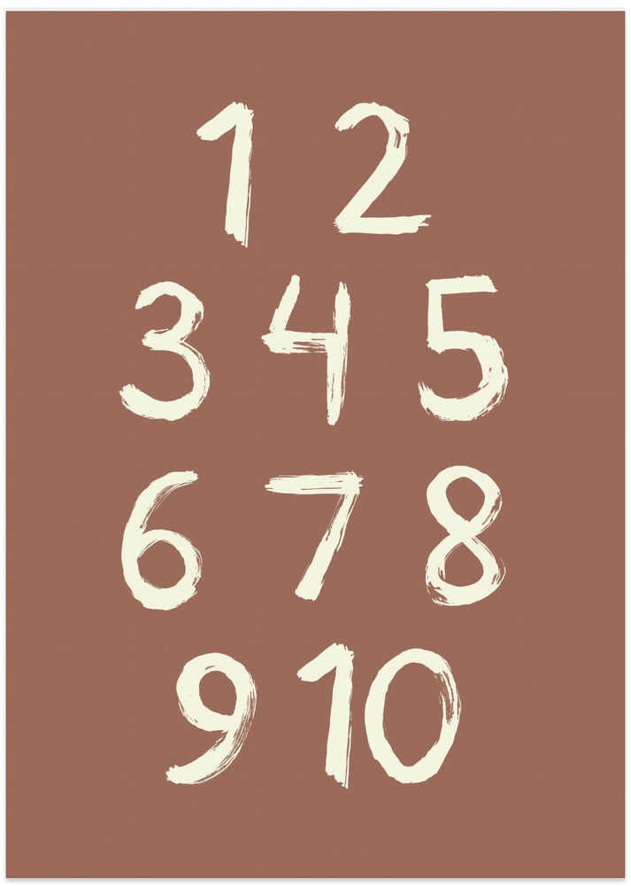 Toothy Numbers 123 Mocha Mousse V2