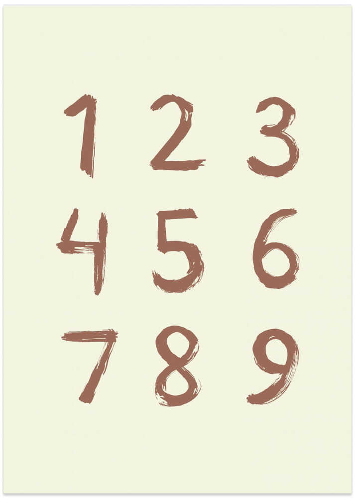 Toothy Numbers 123 Mocha Cream