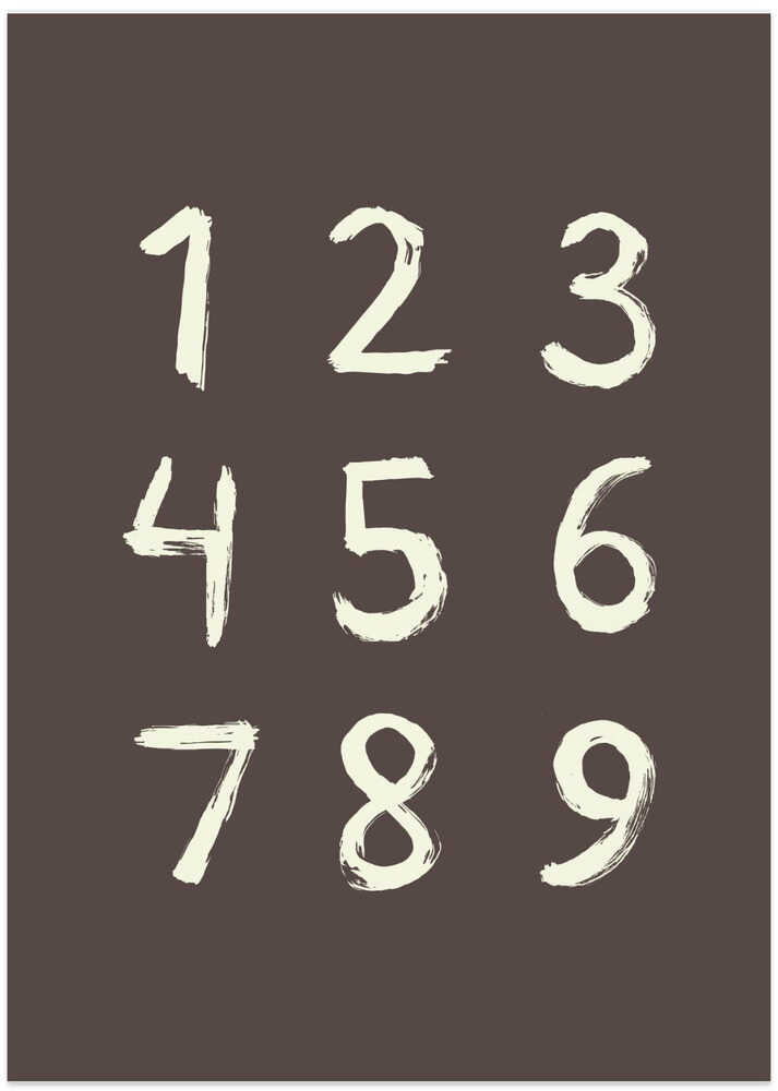 Toothy Numbers 123 Coffee Quartz