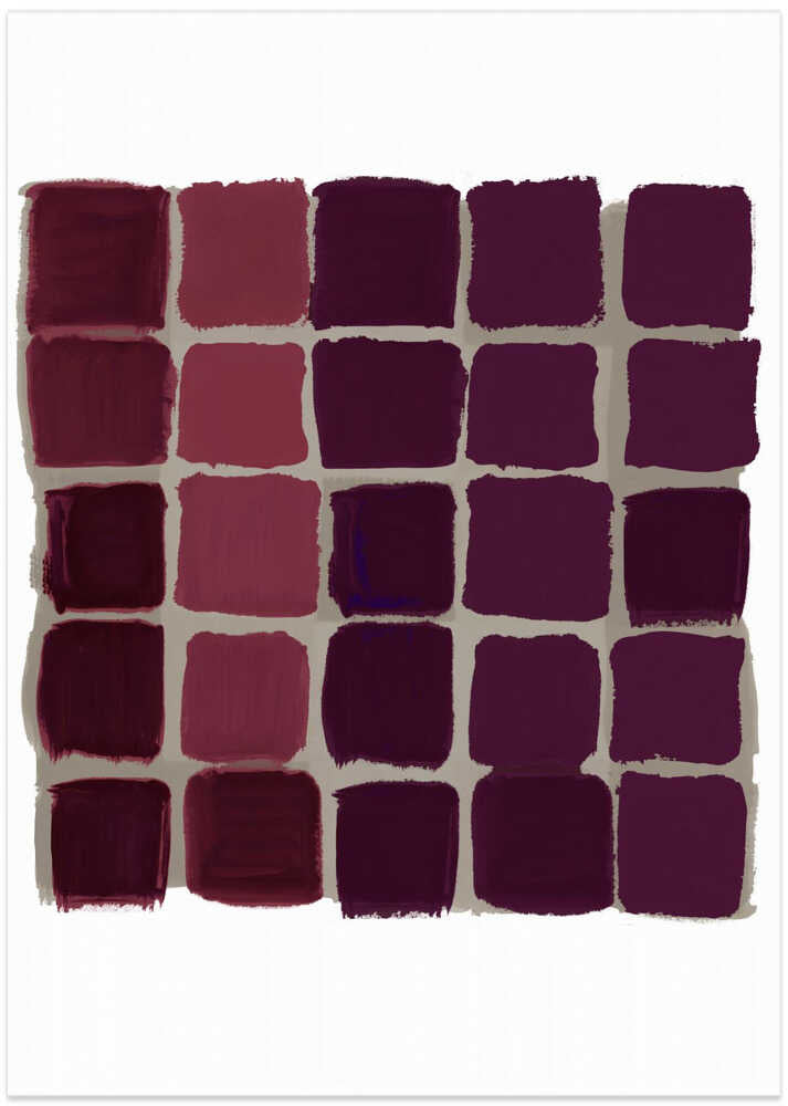 Red Checkered Square Print