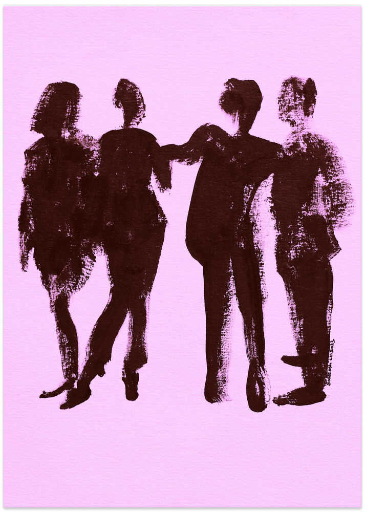 Silhouettes on Pink