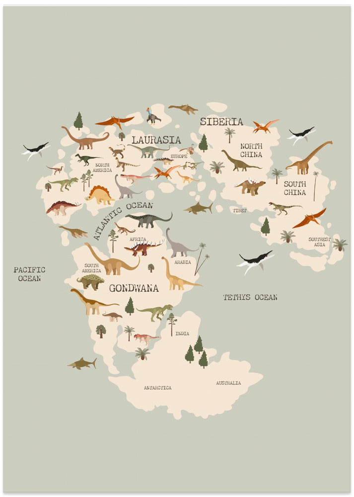 Dinosaur World Map