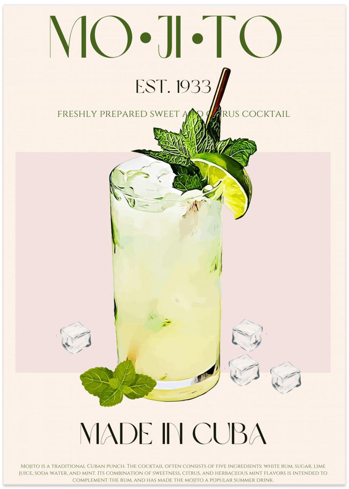 Mojito Print Cocktail
