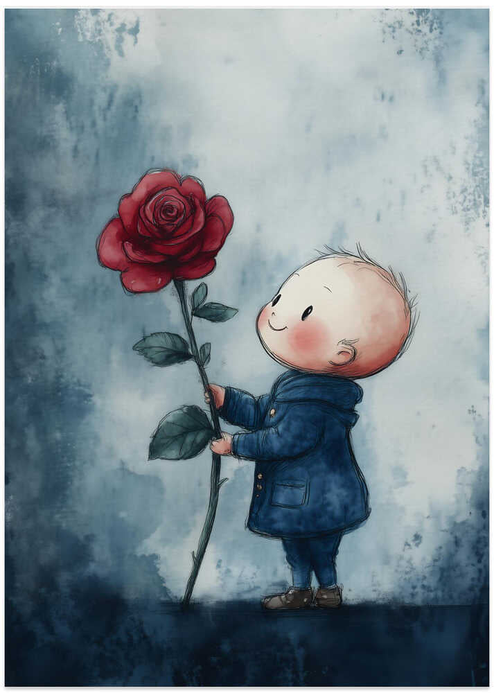 A boy and a rose