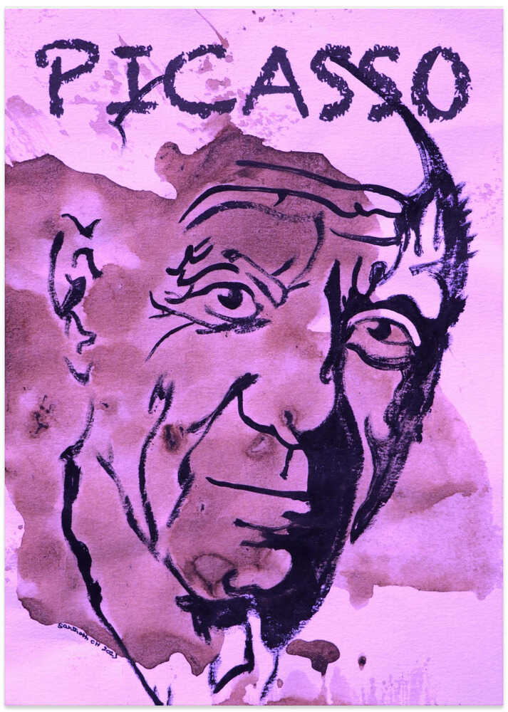 Purplish Picasso Portrait