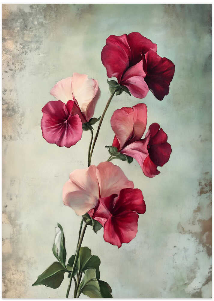 Delicate Sweet Pea Flowers