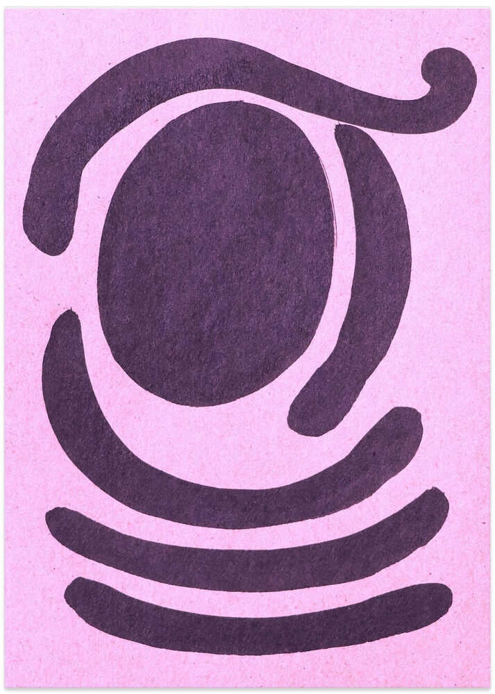 Organic Shapes On A Textured Pink Background