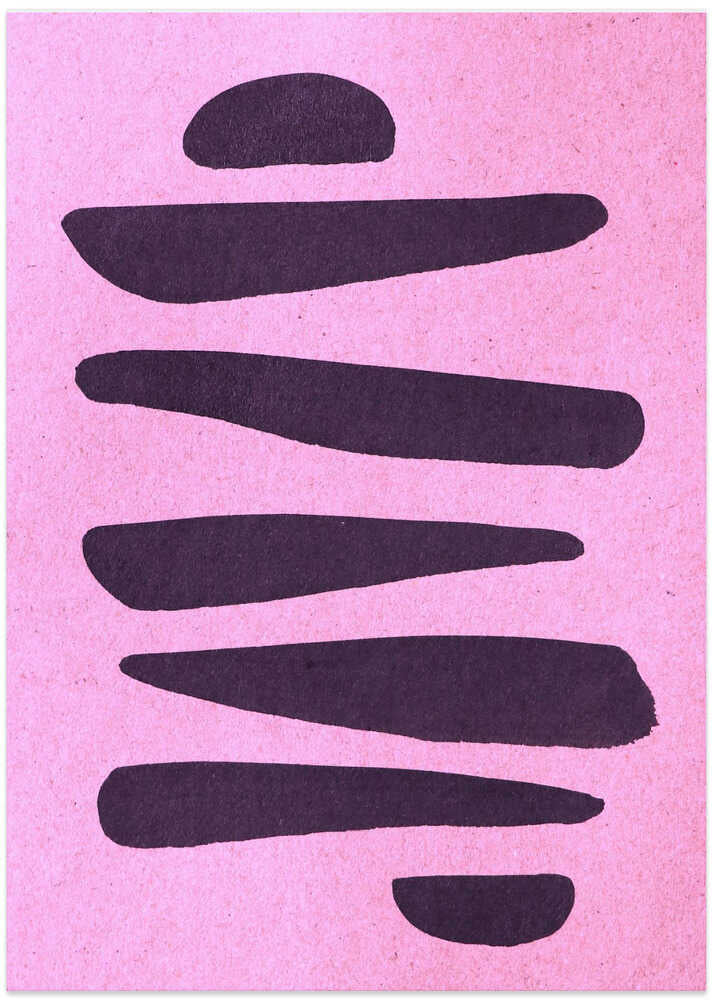 Geometric Shapes On A Textured Pink Background