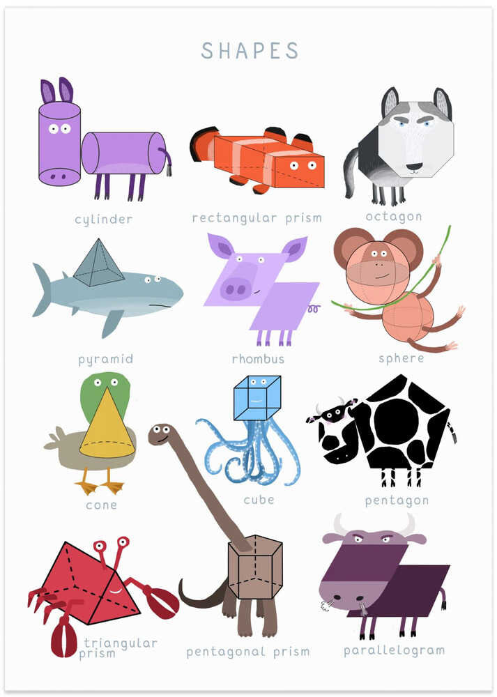 Cute Character Shapes for Kids By Carla Daly