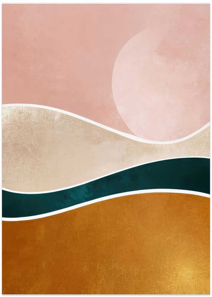 Moonrise Over Rolling Hills