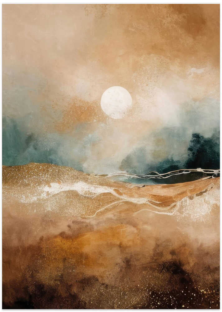 Tranquil Sunrise Over Misty Hills