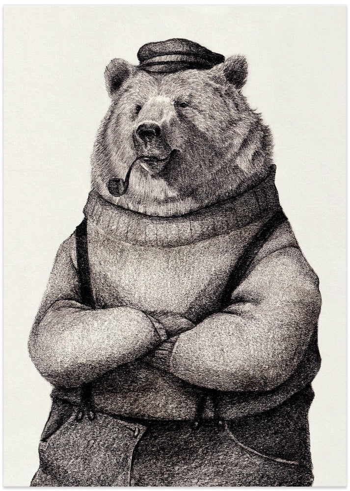 Bear In Vintage Attire