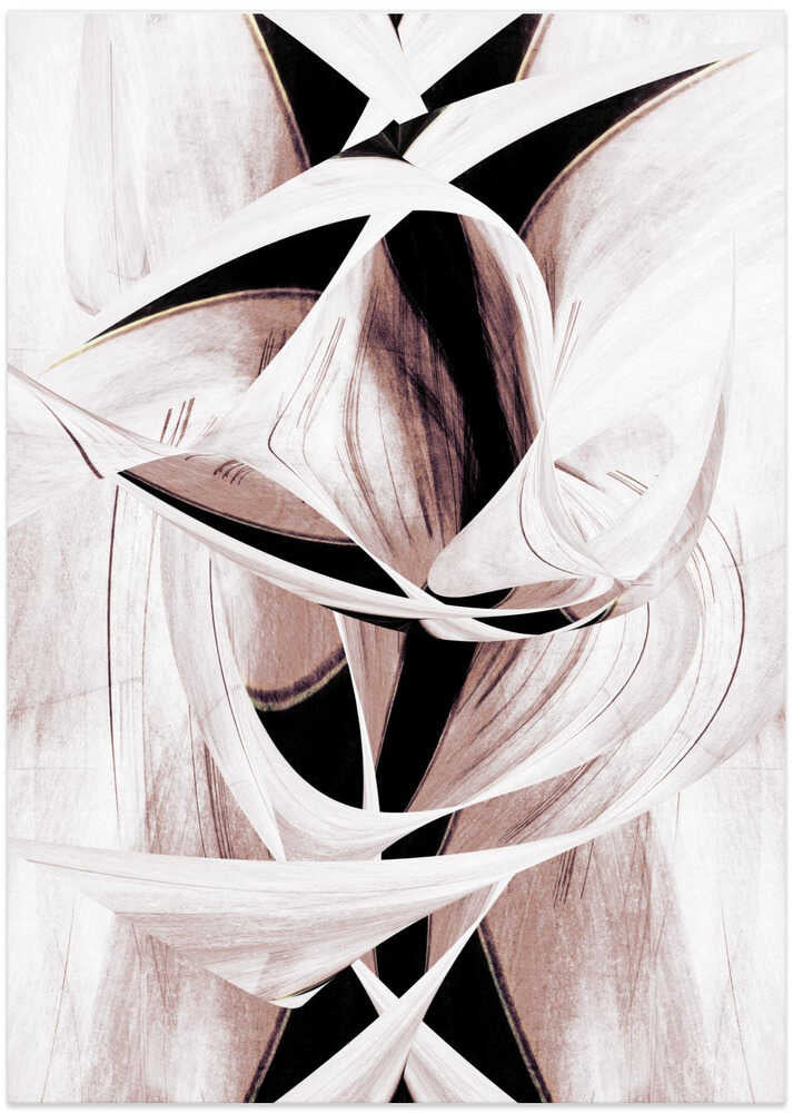Intertwined Curves And Lines In Muted Tones