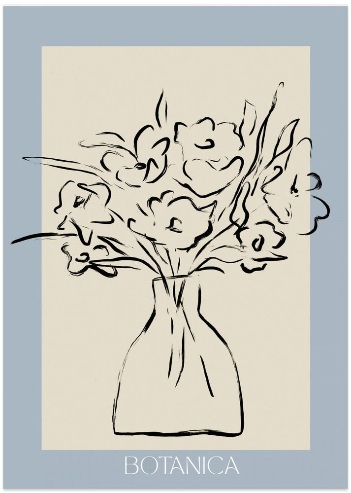 Floral Sketch Vase