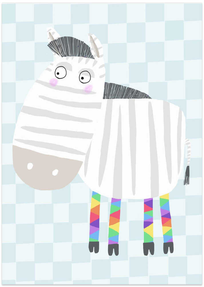 Rainbow Zebra by Children's Artist Carla Daly