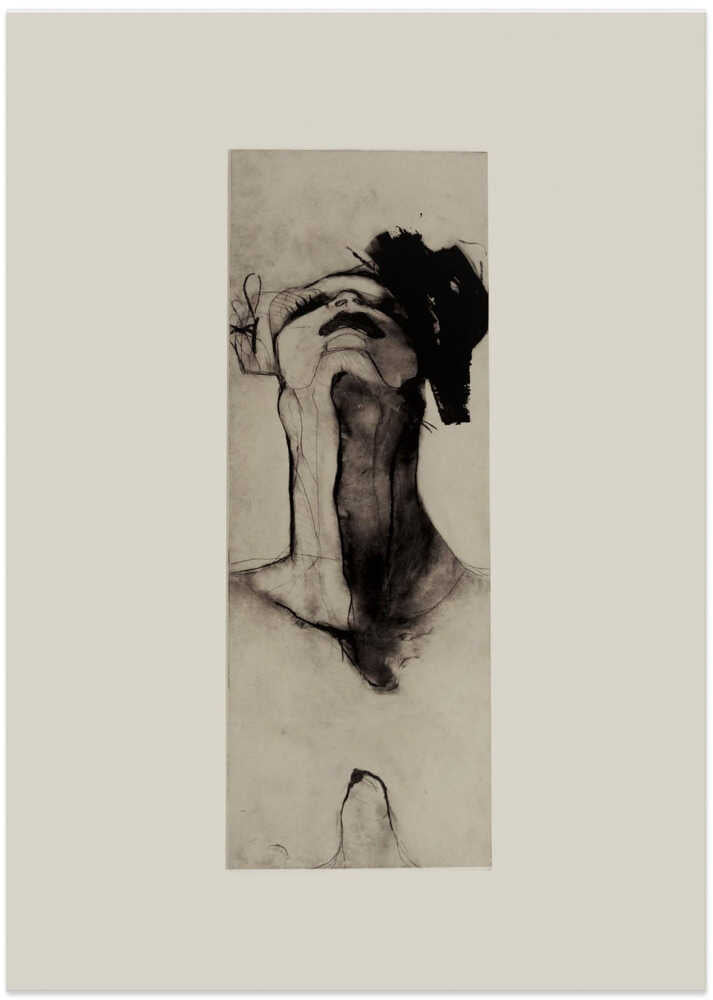 Black and White Expressionist of a Figure