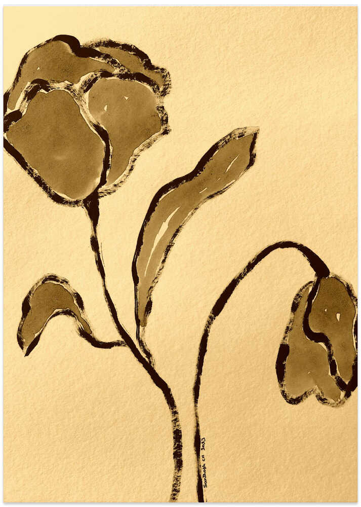 Abstract Flowers With Flowing Elegant Lines