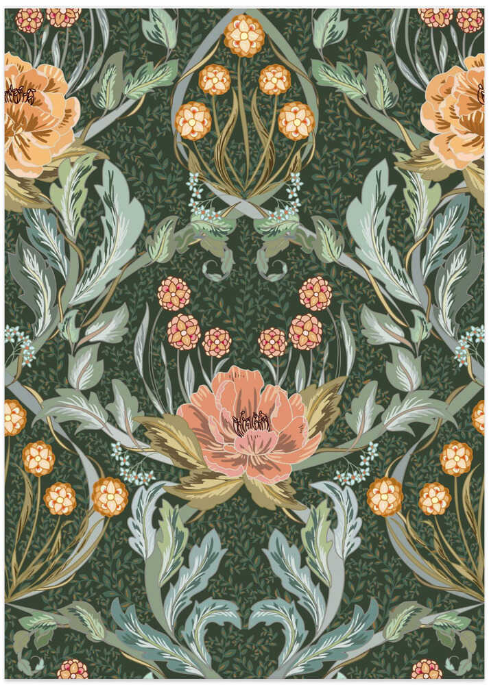 Floral Heritage Morris golden forest pattern